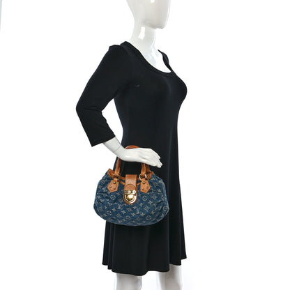Louis Vuitton Monogram Denim Pleaty Blue 2 of 12