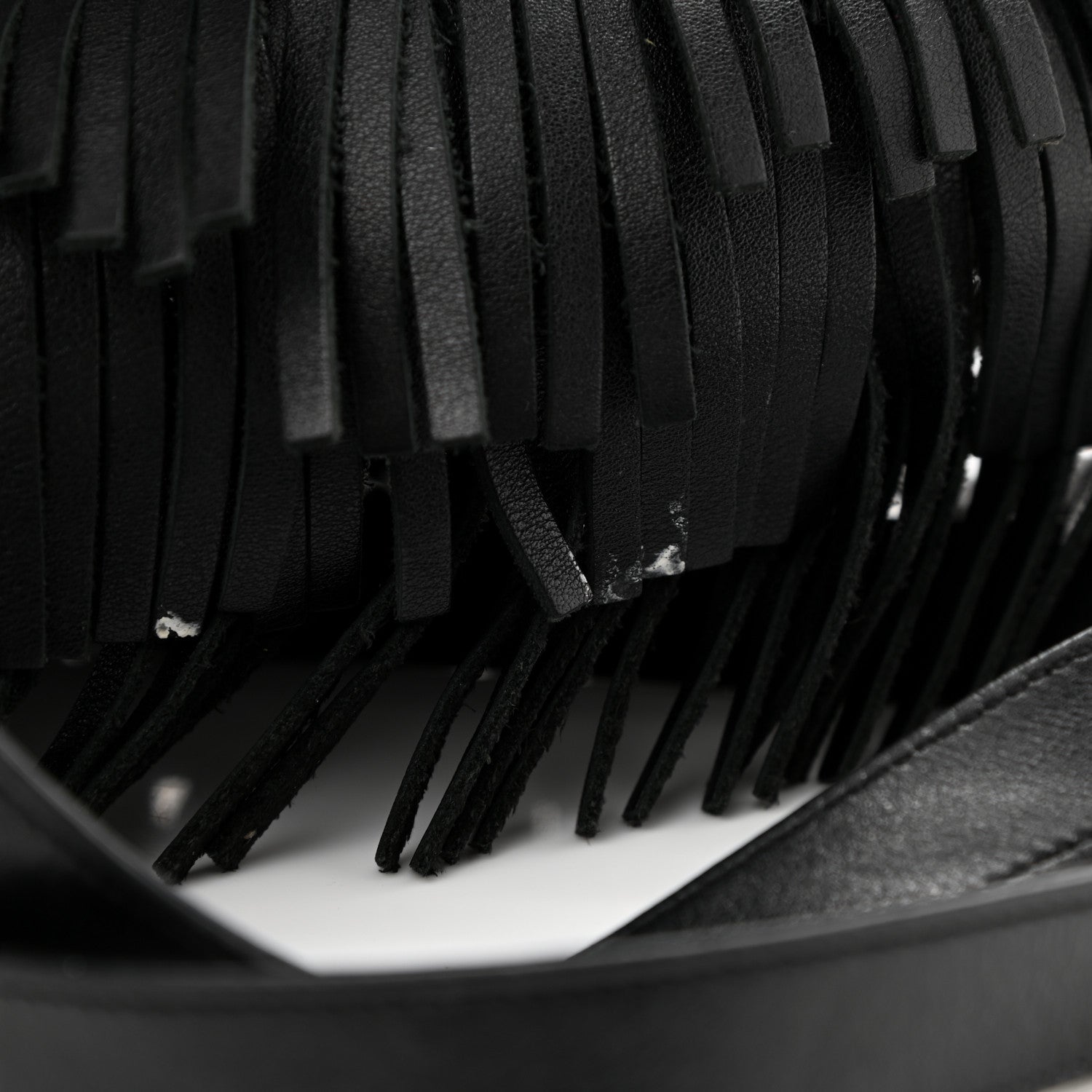 Saint Laurent Calfskin Small Emmanuelle Fringe Hobo Bag Black 22 of 27