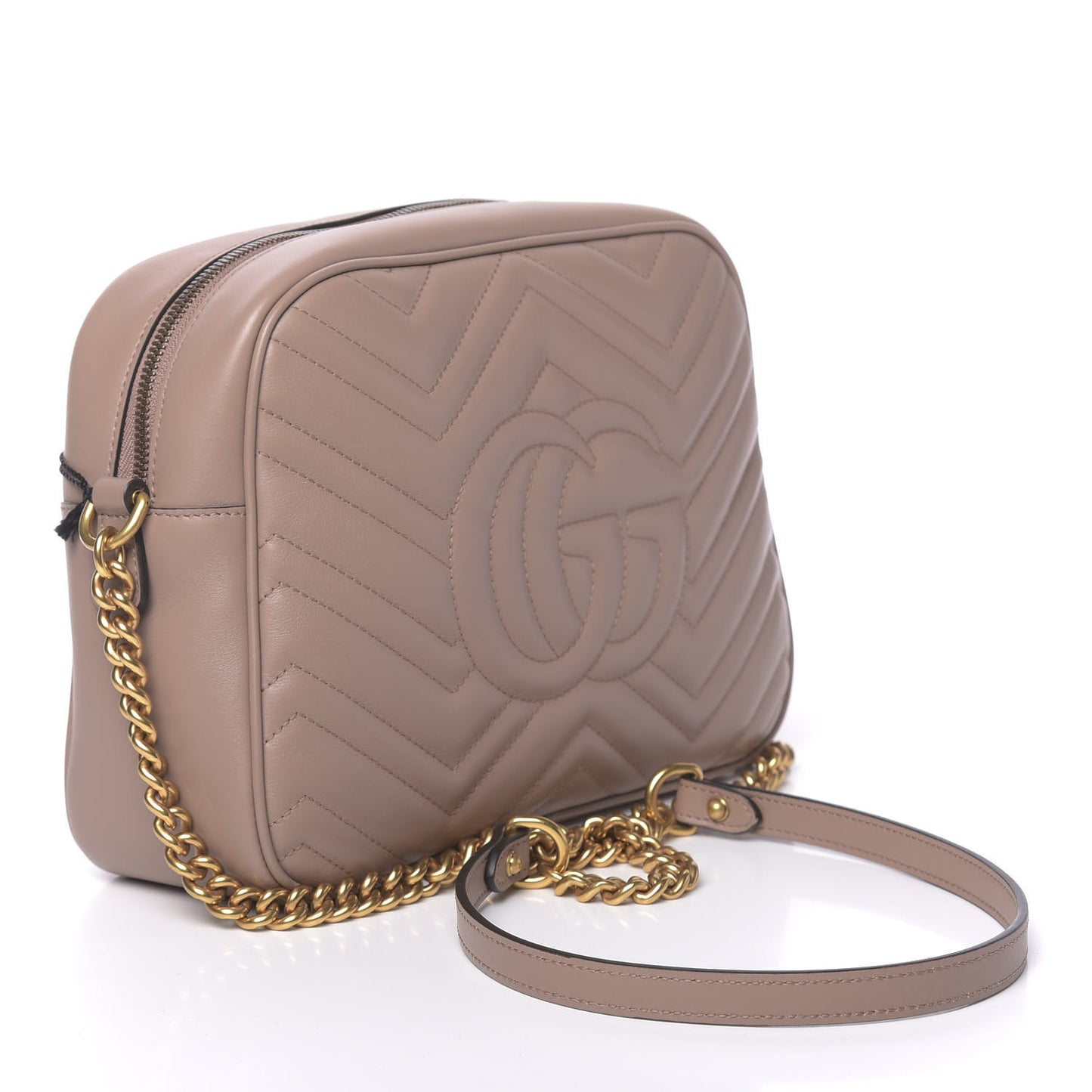 Calfskin Matelasse Medium GG Marmont Chain Shoulder Bag Porcelain Rose