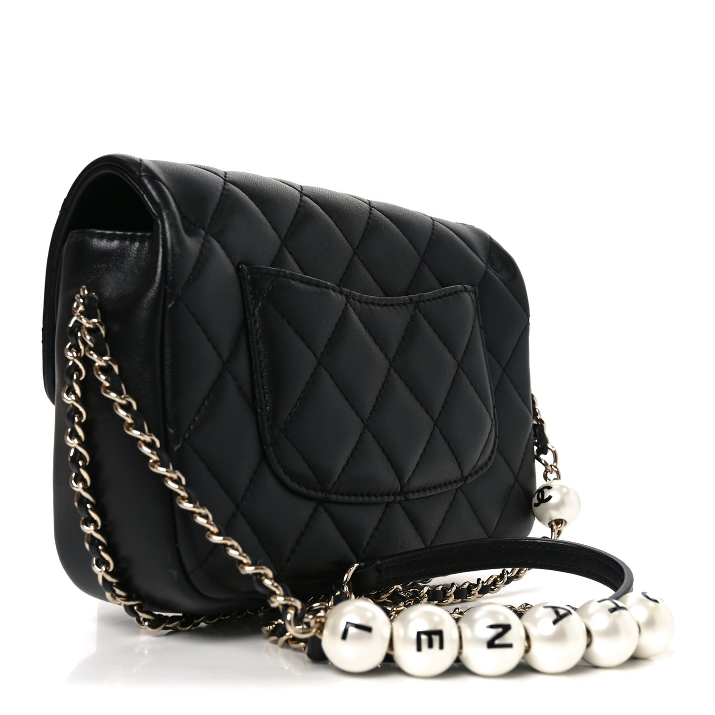 Lambskin Quilted Small My Precious Flap Black
