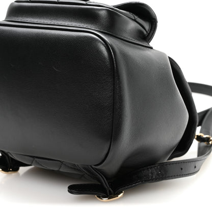 Chanel Lambskin Quilted Small Duma Drawstring Backpack Black 9 of 9
