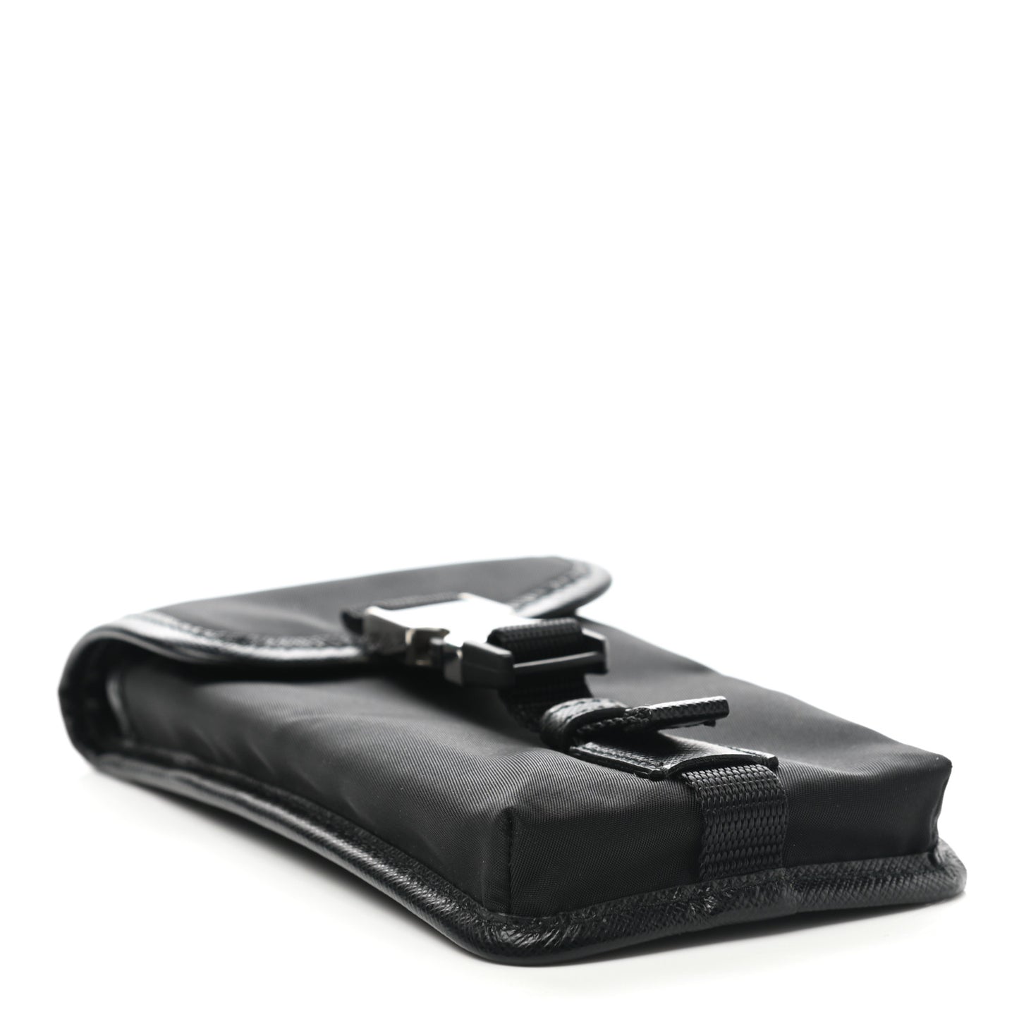 Tessuto Nylon Saffiano Pouch Black