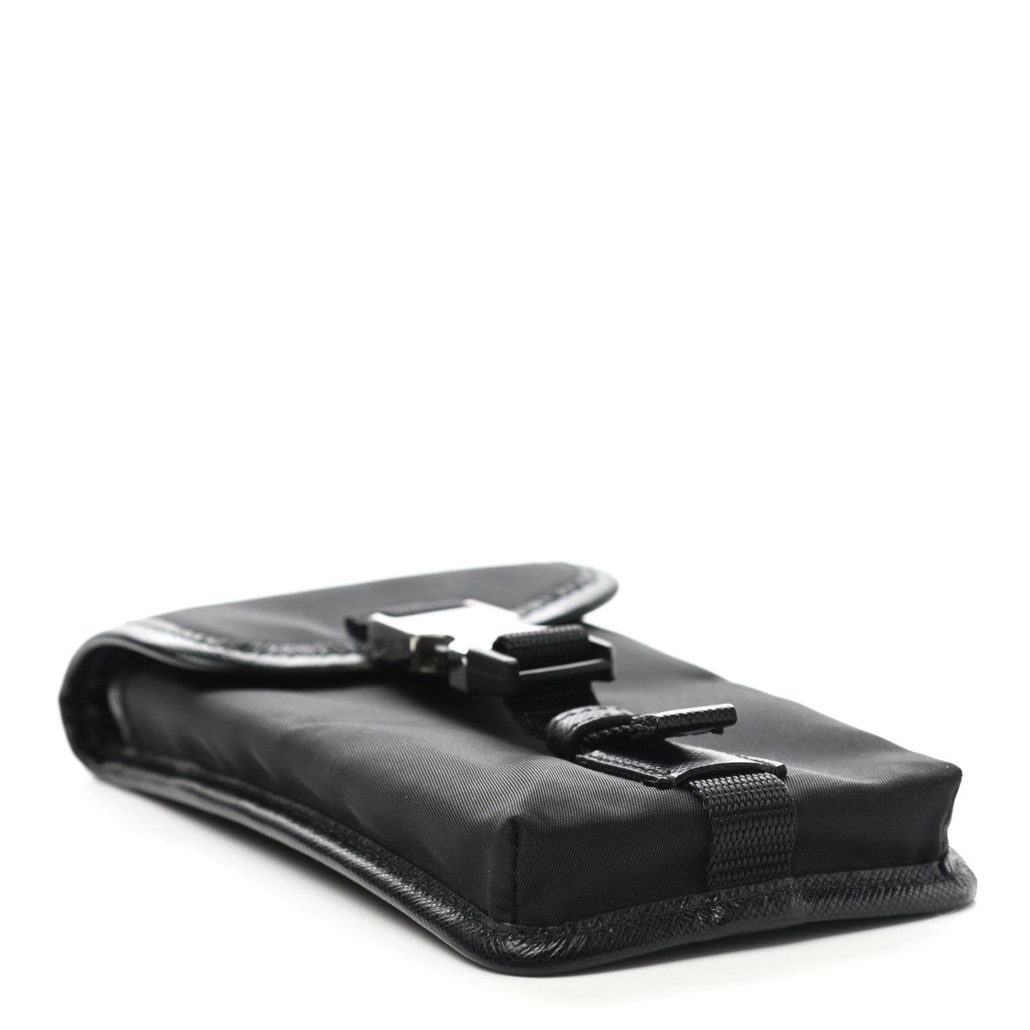 Prada Tessuto Nylon Saffiano Pouch Black 3 of 5