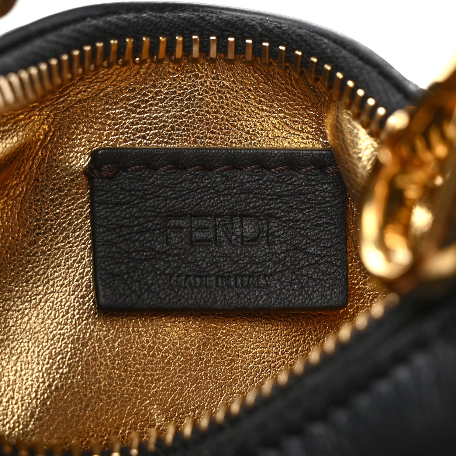 Fendi Vitello Grace Matte Nano Fendigraphy Hobo Charm Black 7 of 11