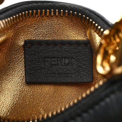 Fendi Vitello Grace Matte Nano Fendigraphy Hobo Charm Black 7 of 11