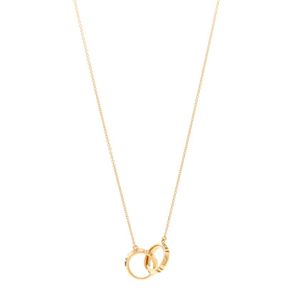 Tiffany 18K Yellow Gold Interlocking Atlas Open Pendant Necklace 1 of 5