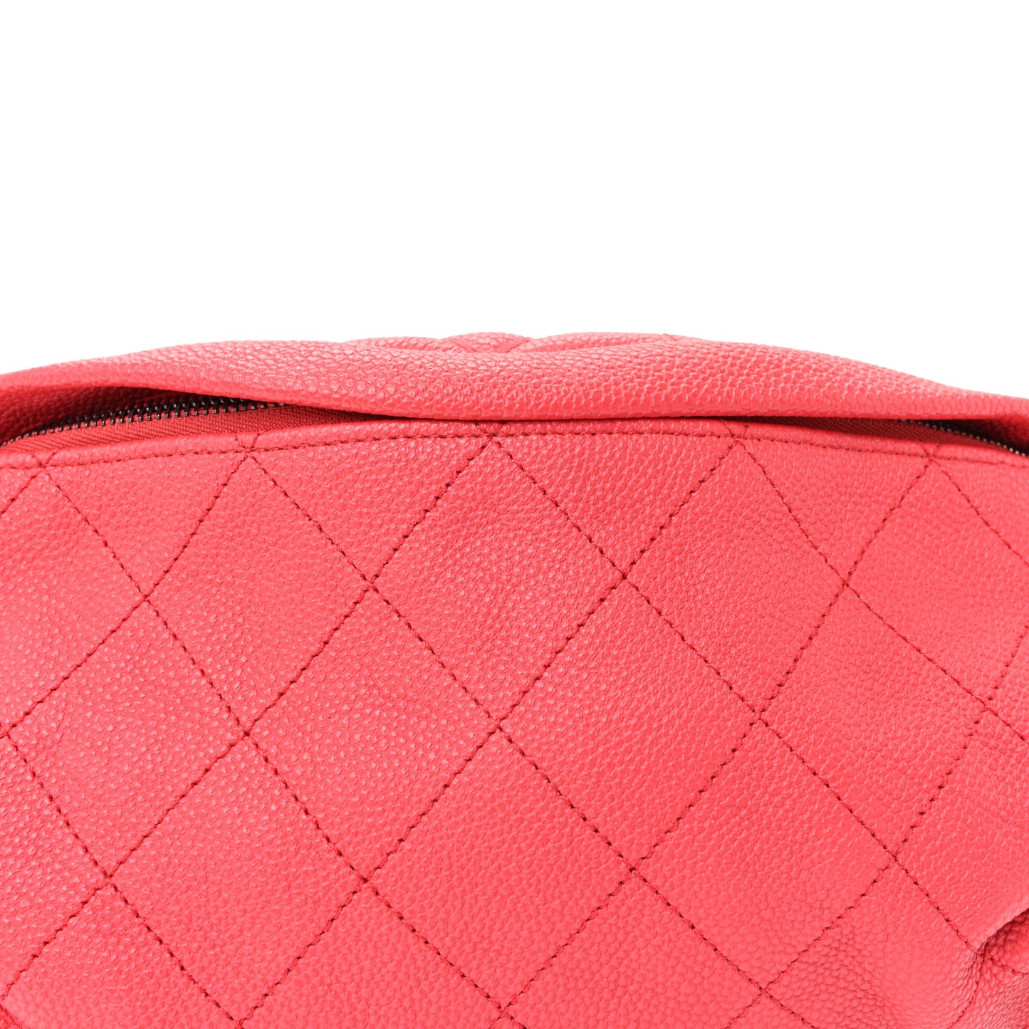 Caviar Stitched Banane Waist Bag Fanny Pack Pink