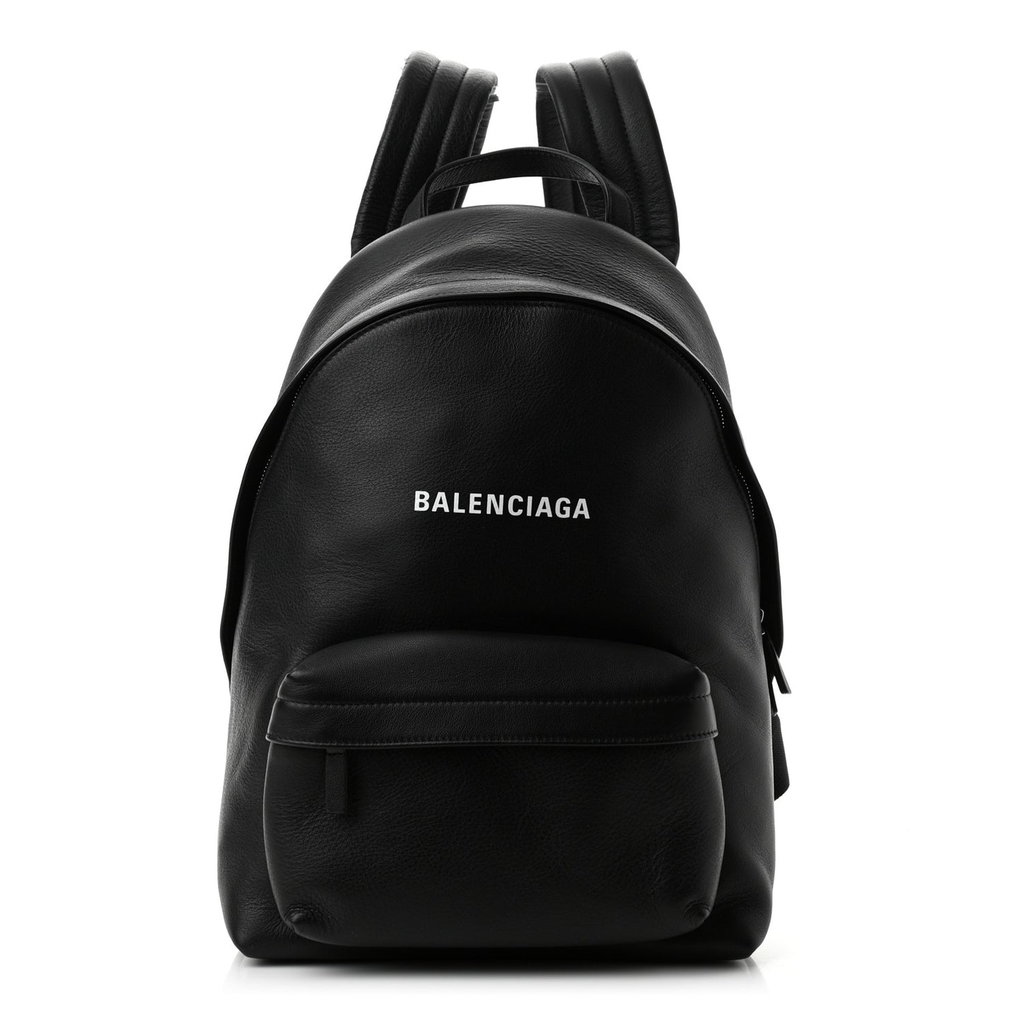 Smooth Calfskin Logo Small Everyday Backpack Black White