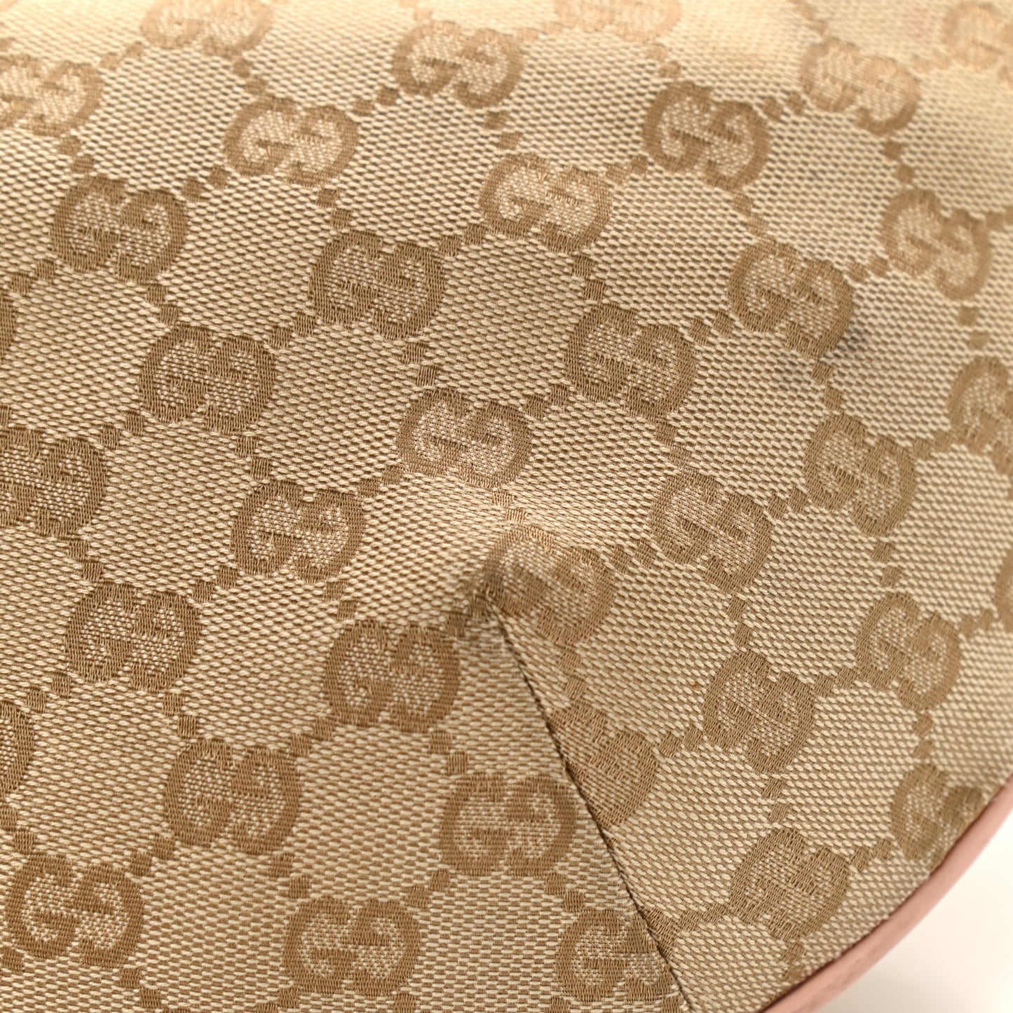 Monogram Web Medium Half Moon Hobo Blue Pink