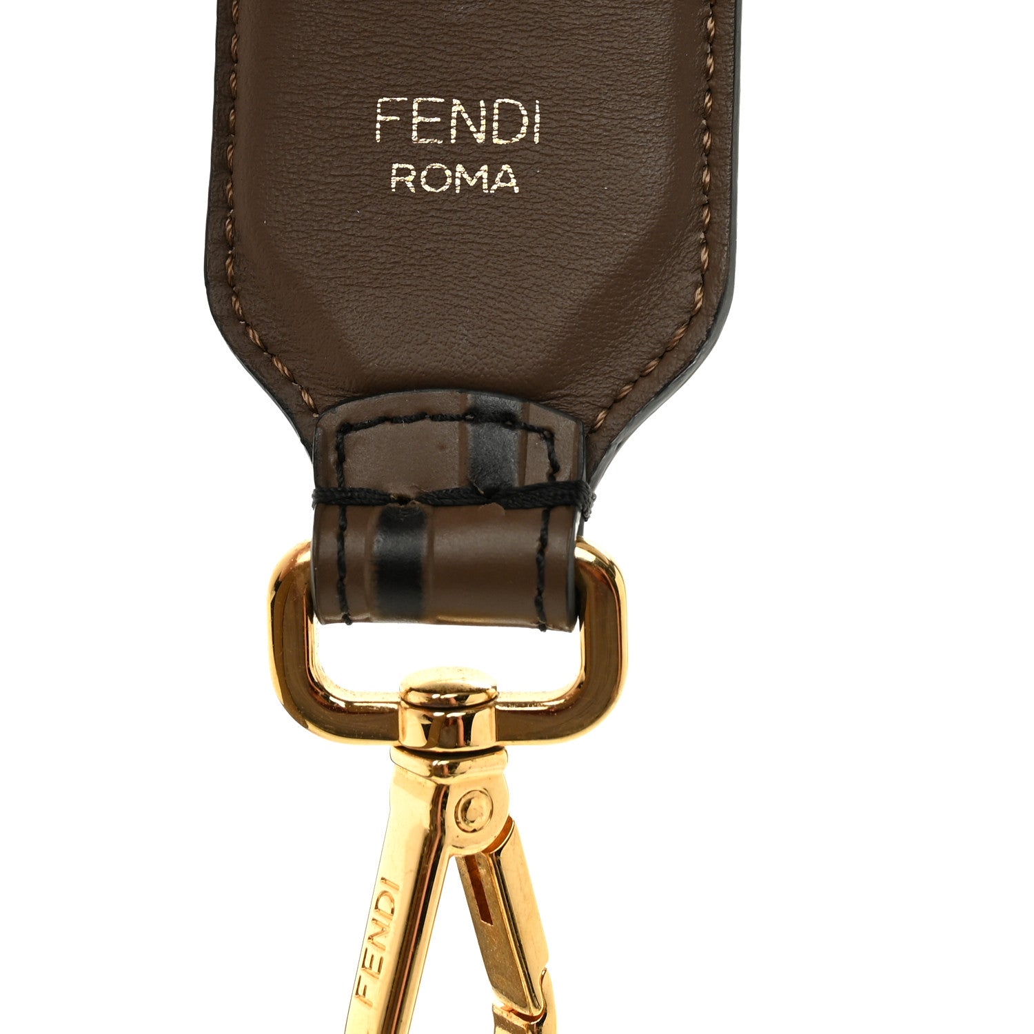 Fendi Vitello Century Bi-Color FF 1974 Embossed Strap You Maya Black 4 of 5
