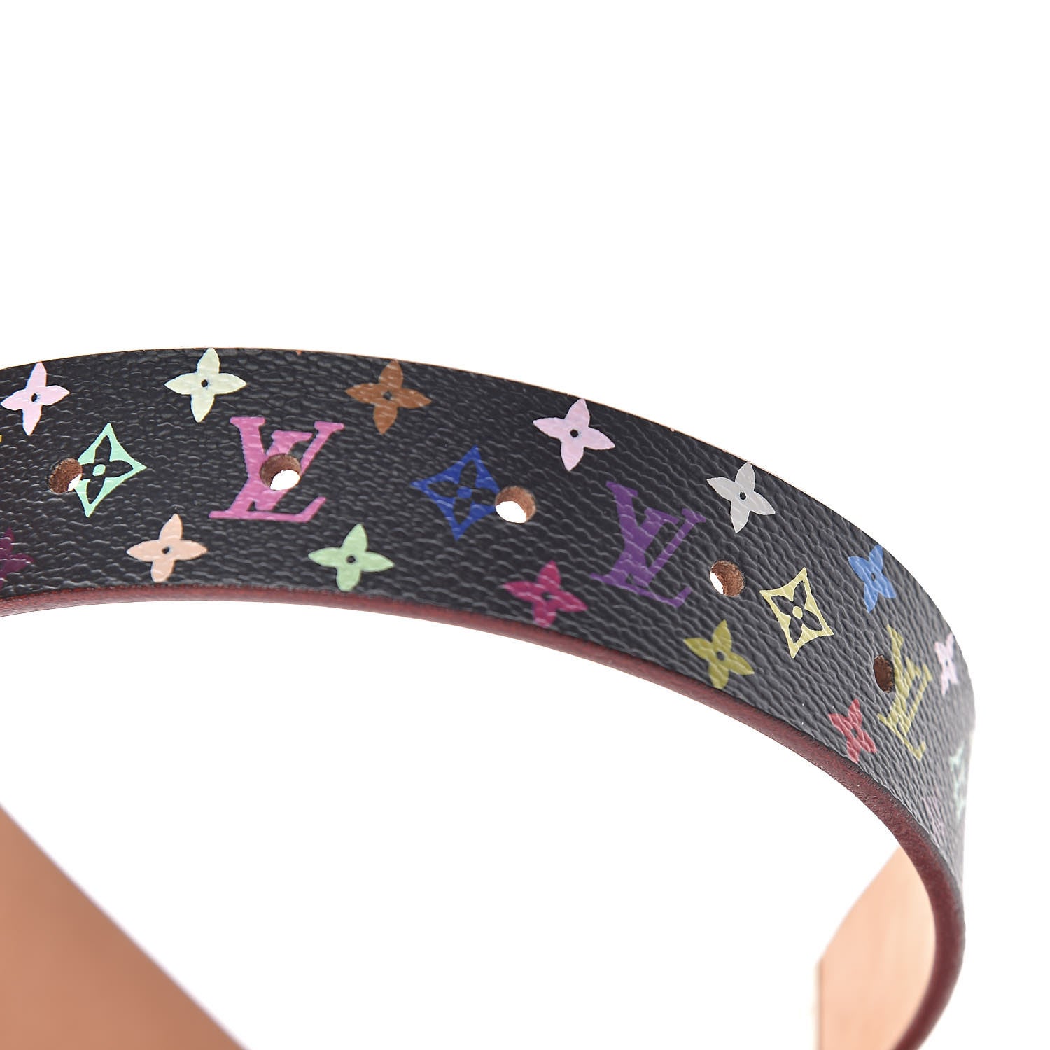 Louis Vuitton Monogram Multicolor Ceinture Belt 70 28 Black 7 of 7