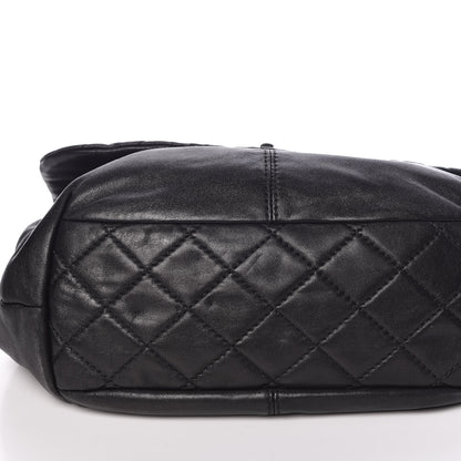 Chanel Shiny Lambskin Quilted Medium Trianon Messenger Flap Black 11 of 12