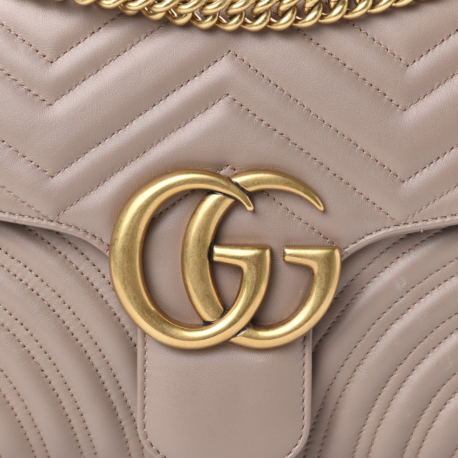 Gucci Calfskin Matelasse Medium GG Marmont Shoulder Bag Porcelain Rose 10 of 10