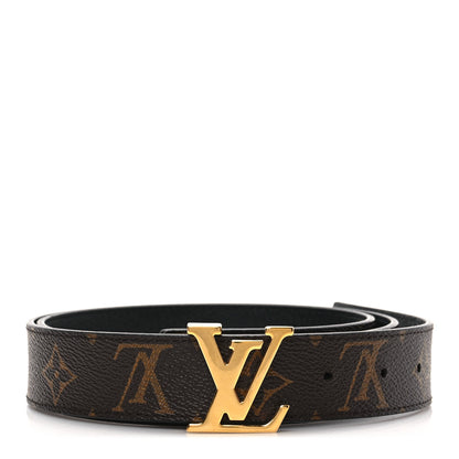 Louis Vuitton Calfskin Monogram 30mm LV Initiales Reversible Belt 90 36 Black 1 of 7