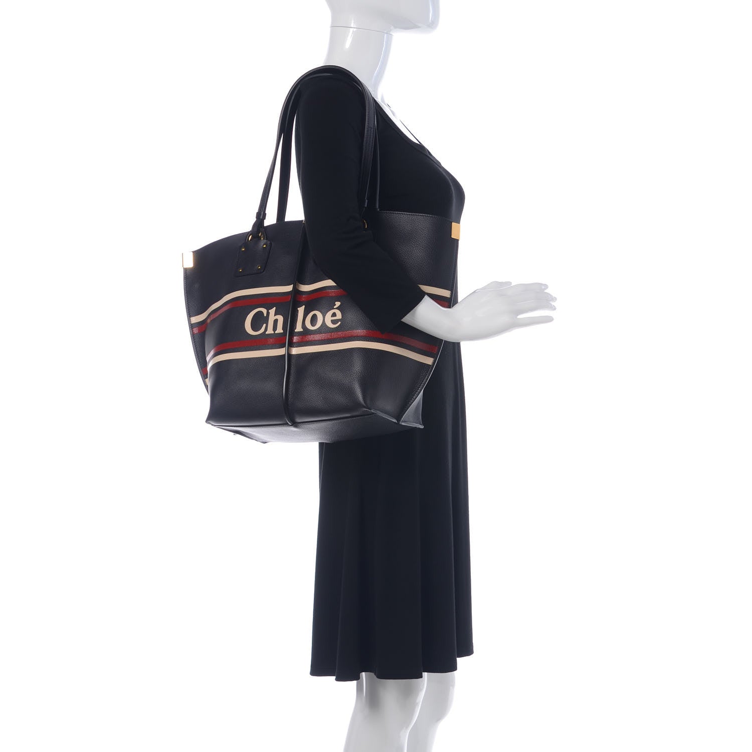 Chloe Smooth Calfskin Medium Vick Tote Full Blue 2 of 10