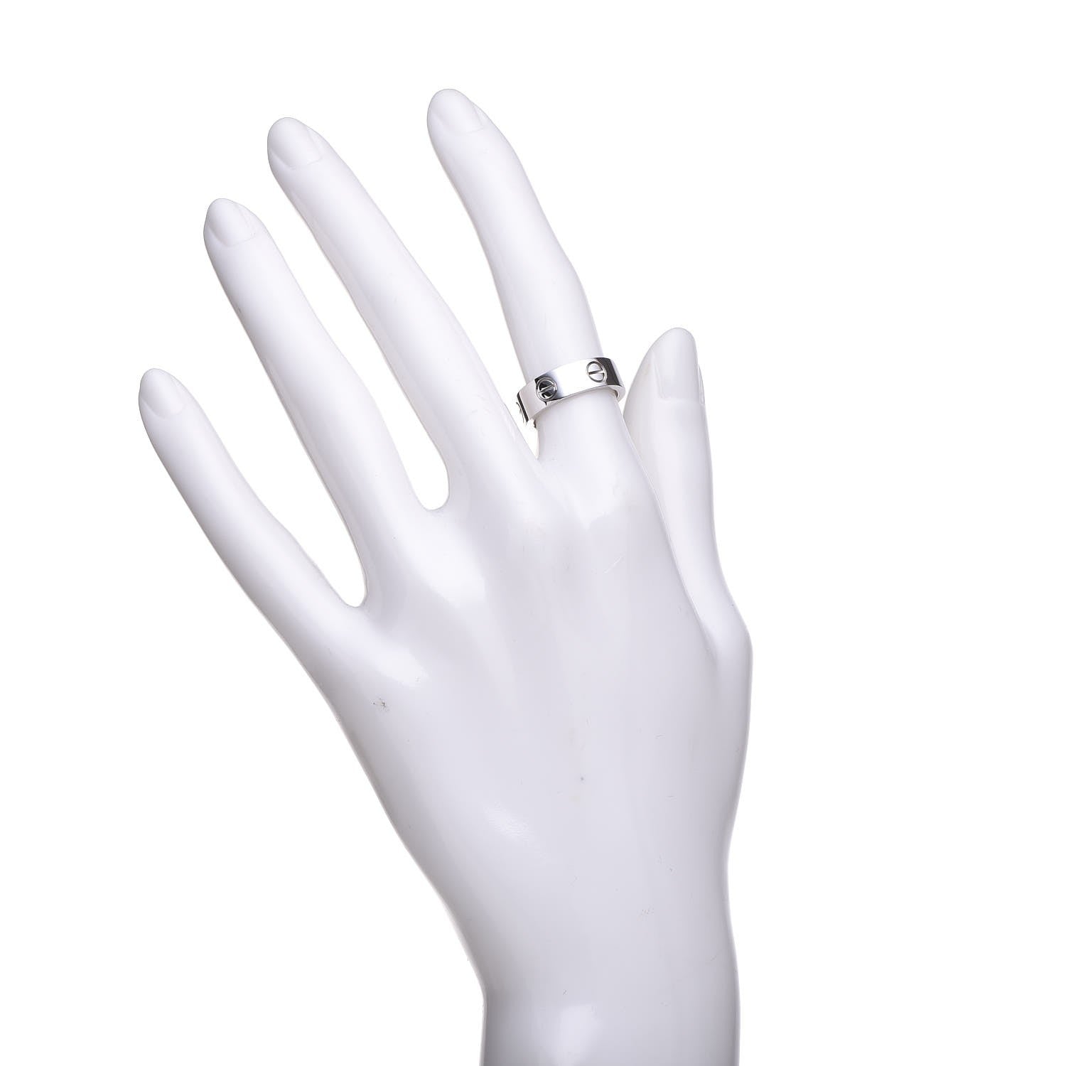 Cartier 18K White Gold 5.5mm LOVE Ring 49 4.75 2 of 5