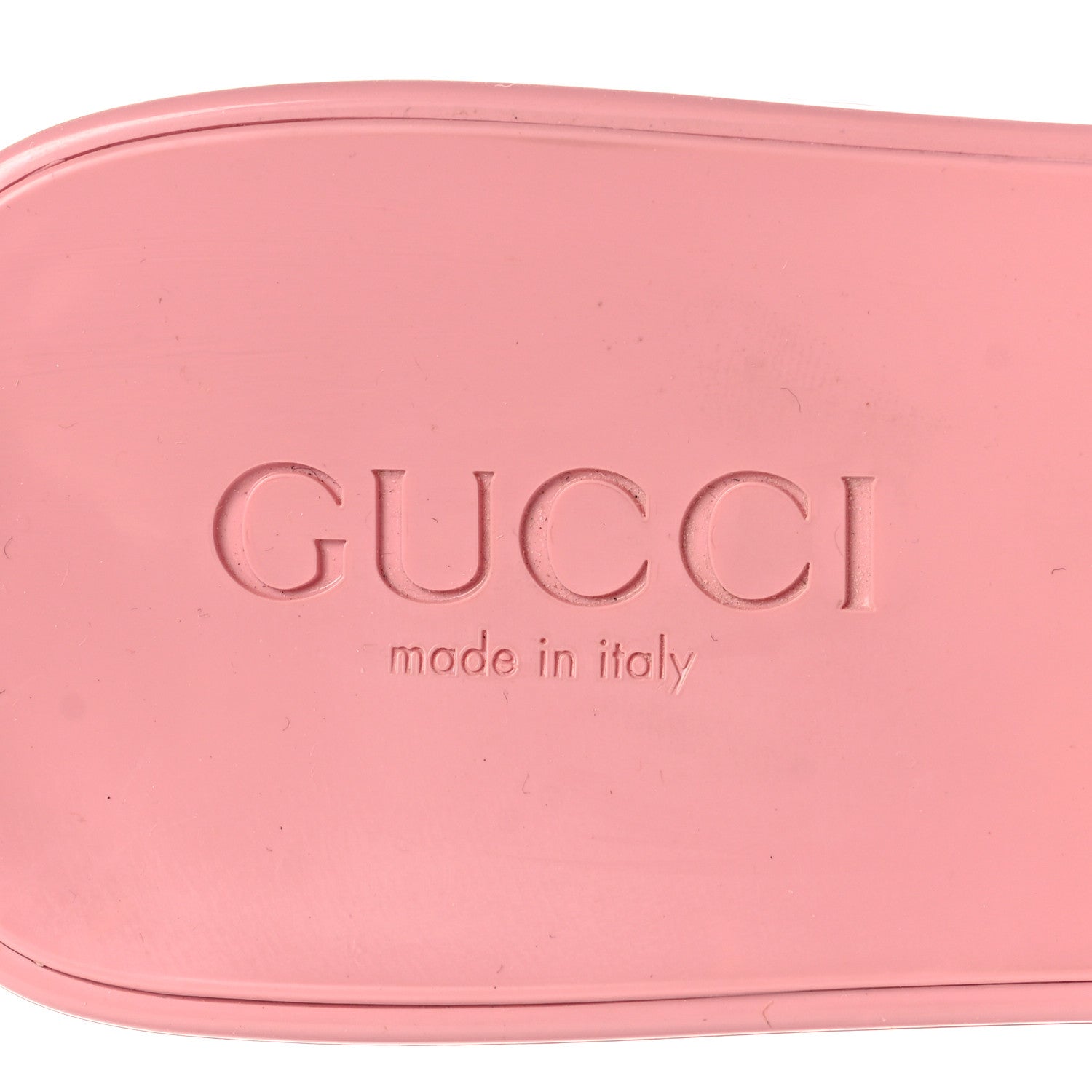 Gucci Rubber Gucci Logo Womens Platform 20/60mm Slide Sandals 38 Wild Rose 9 of 11