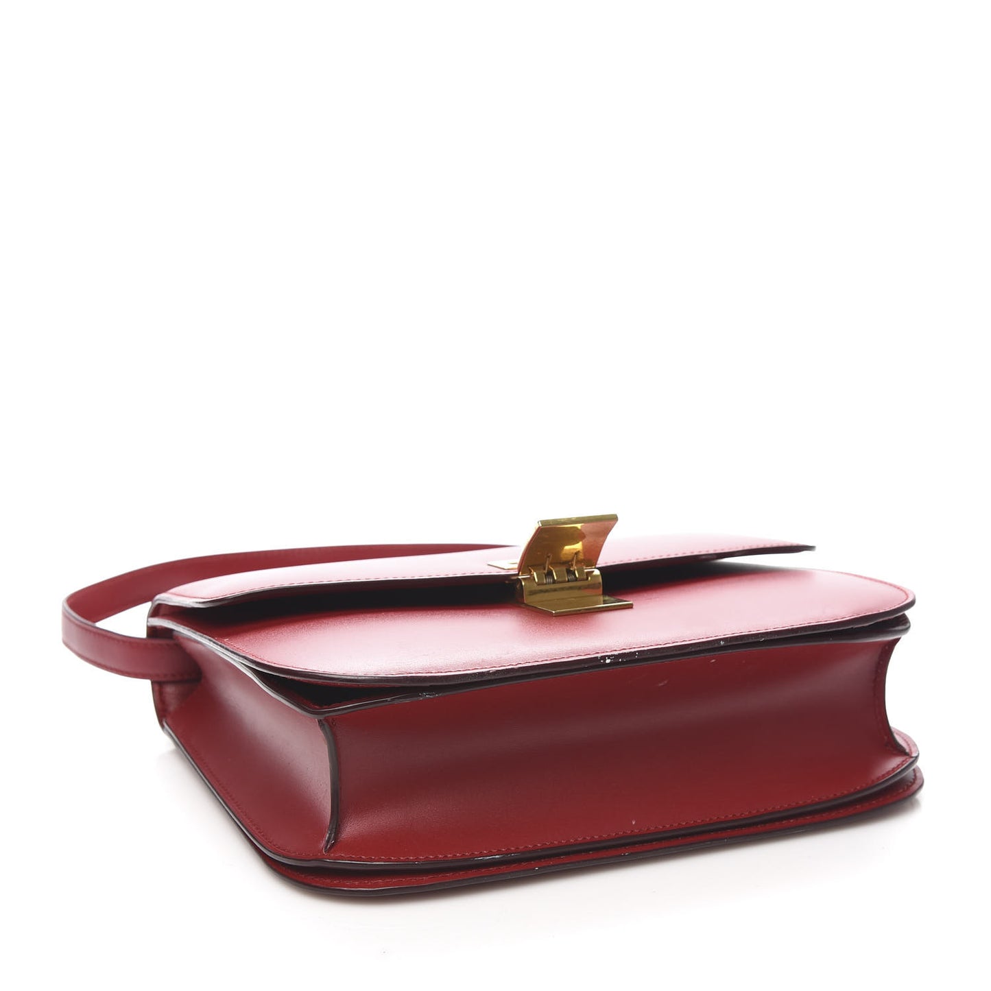 Box Calfskin Medium Classic Box Flap Bag Red