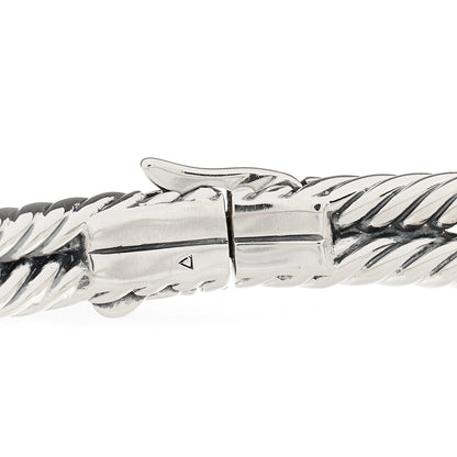 David Yurman Sterling Silver Diamond Black Onyx Albion Cable Bracelet 4 of 4