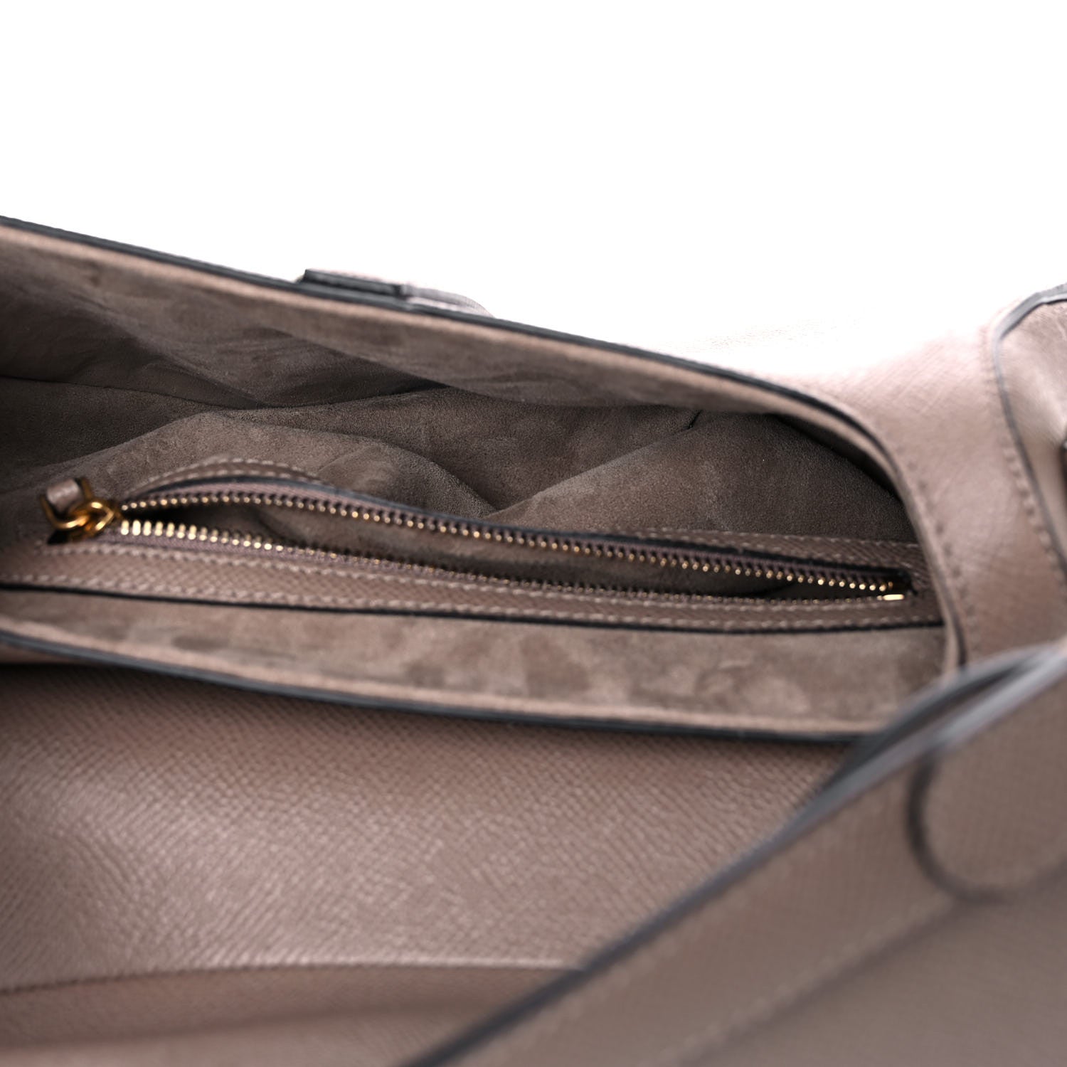 Christian Dior Grained Calfskin Saddle Bag Warm Taupe 5 of 9