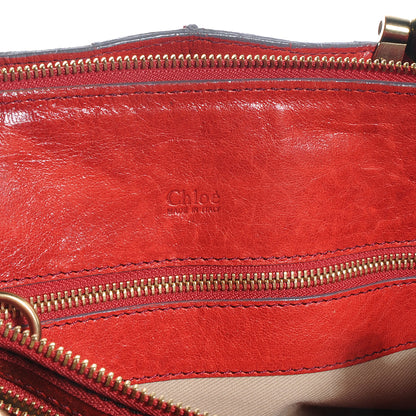Chloe Leather Heloise Satchel Red 6 of 8