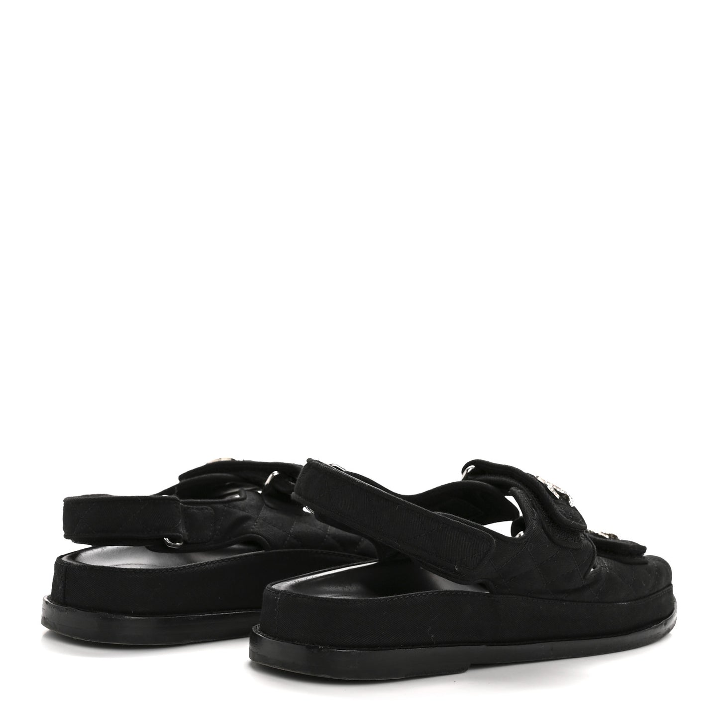 Mixed Fibers Velcro Dad Sandals 39 Black