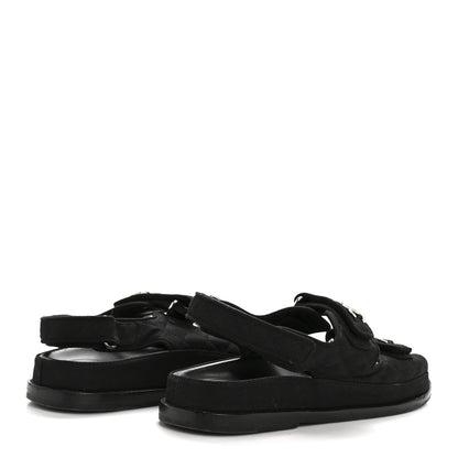 Chanel Mixed Fibers Velcro Dad Sandals 39 Black 5 of 10