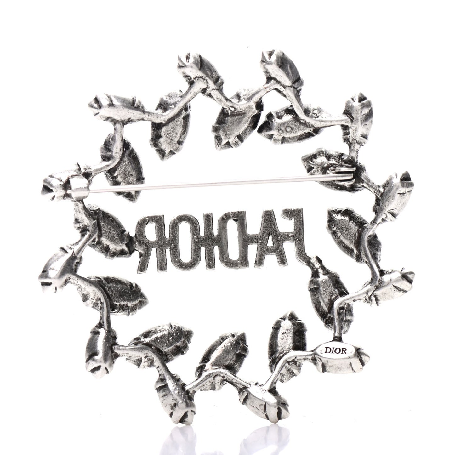 Crystal J'Adior Laurier Brooch