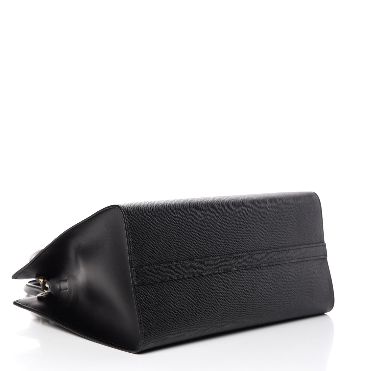 Prada Saffiano Cuir Calfskin Large Monochrome Top Handle Tote Black 4 of 8