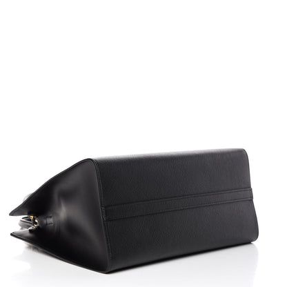 Prada Saffiano Cuir Calfskin Large Monochrome Top Handle Tote Black 4 of 8