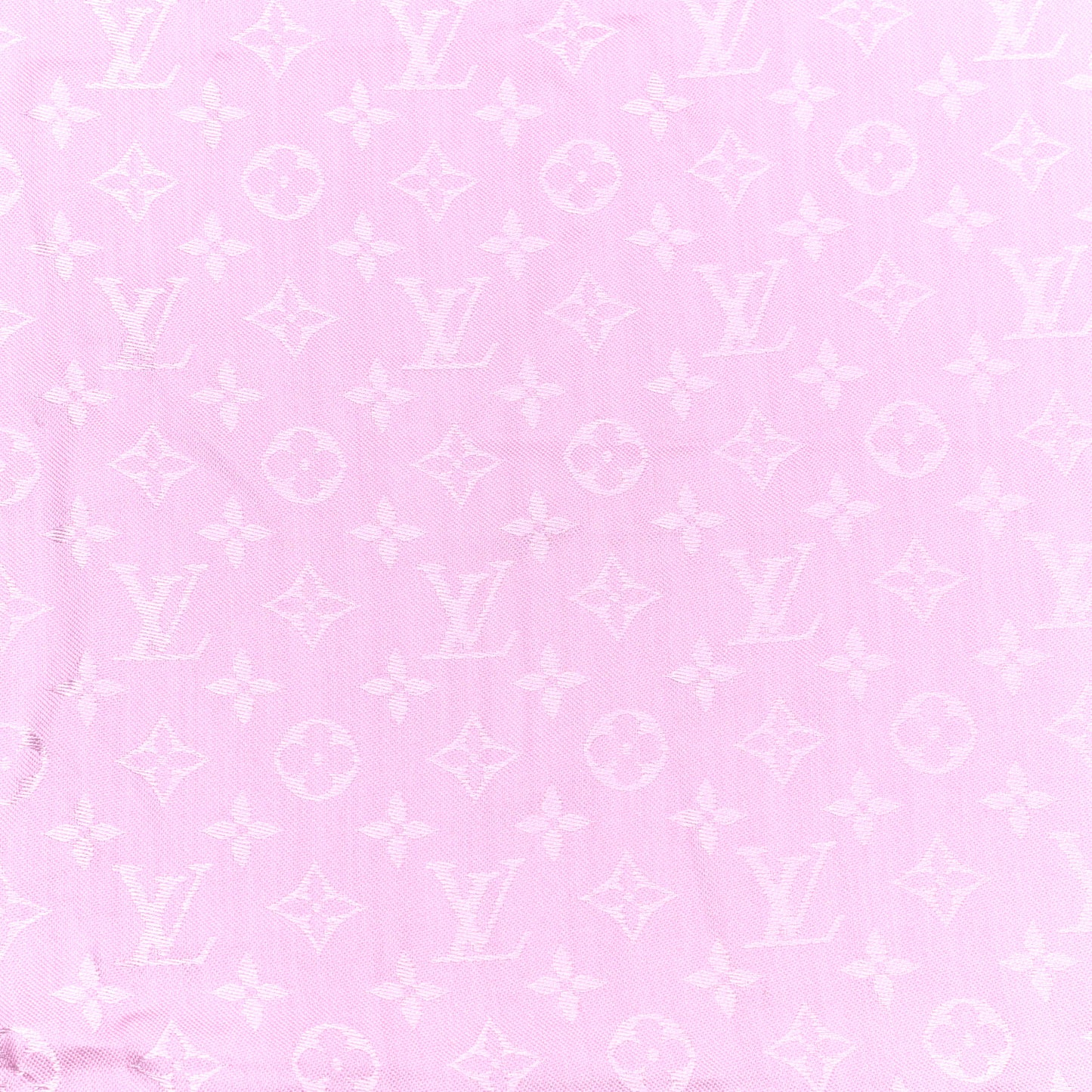 Silk Wool Monogram Shawl Lilas