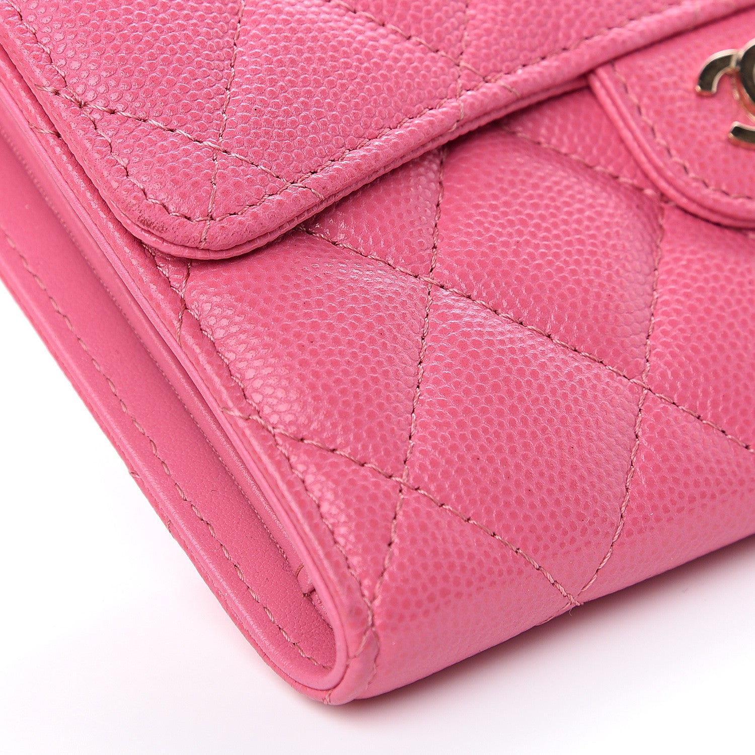 Chanel Iridescent Caviar Quilted Medium Flap Wallet Pink 7 of 10