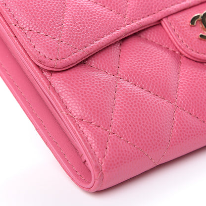 Chanel Iridescent Caviar Quilted Medium Flap Wallet Pink 7 of 10