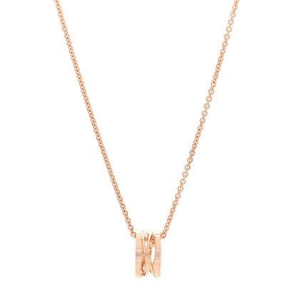 Bulgari 18K Rose Gold B.Zero1 Open Legends Pendant Necklace 1 of 6