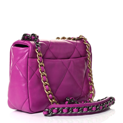 Chanel Lambskin Quilted Medium Chanel 19 Flap Purple 4 of 17