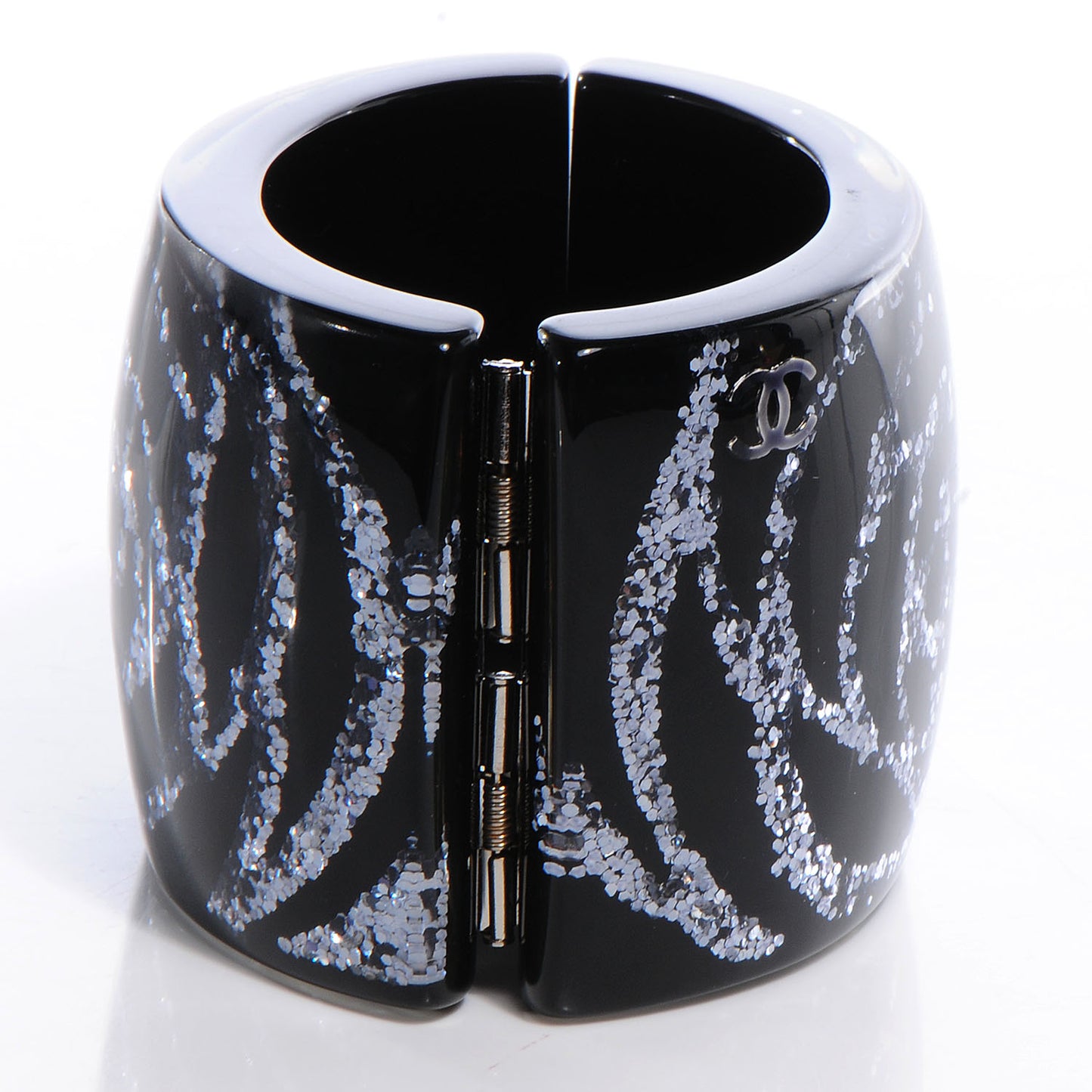 Camellia Glitter CC Cuff Black