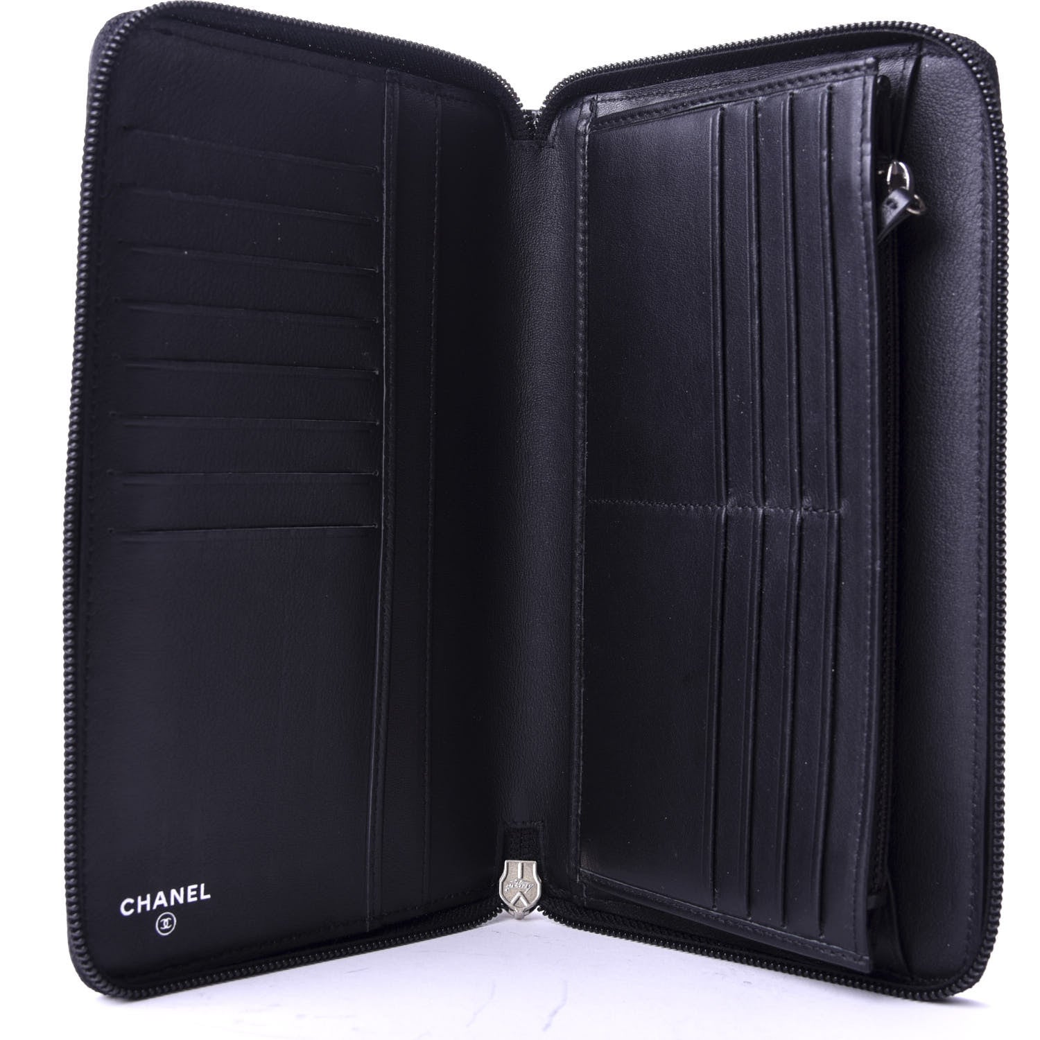 Chanel Caviar Large Timeless CC Zip Around Organizer Wallet Black 5 of 8