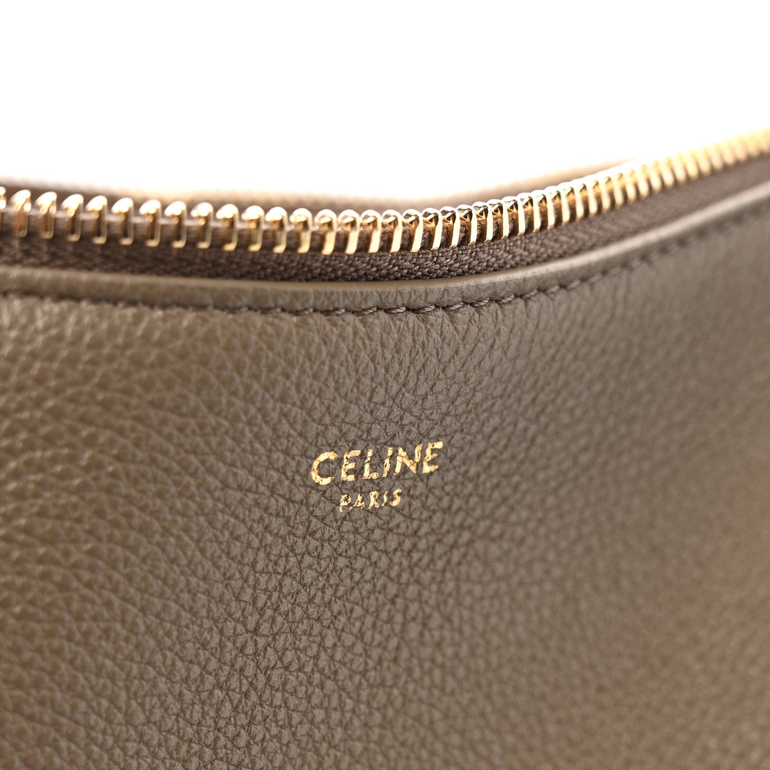 Celine Supple Grained Calfskin Large Lulu Shoulder Bag Souris 6 of 11