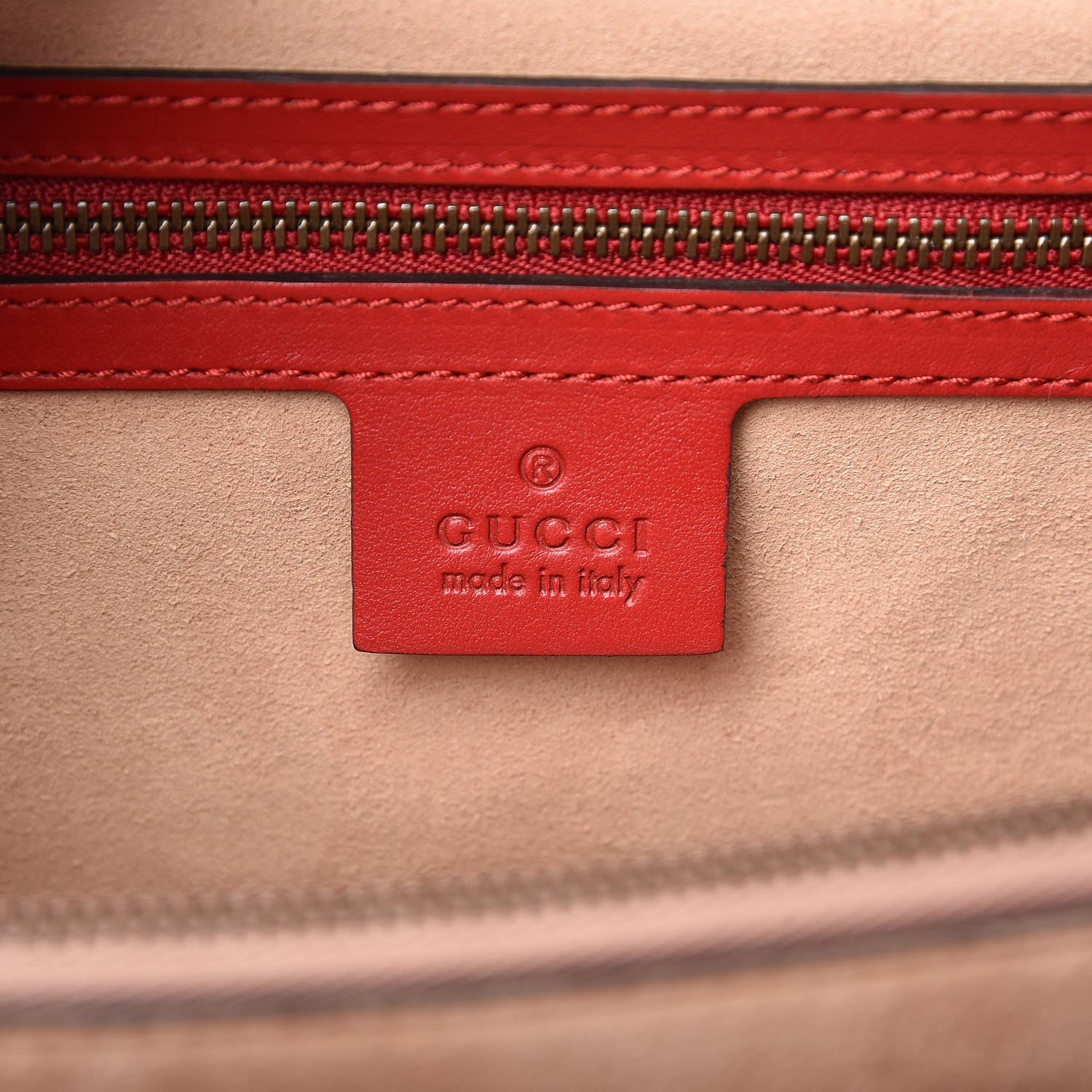 Gucci Calfskin Matelasse Medium GG Marmont Tote Hibiscus Red 6 of 14
