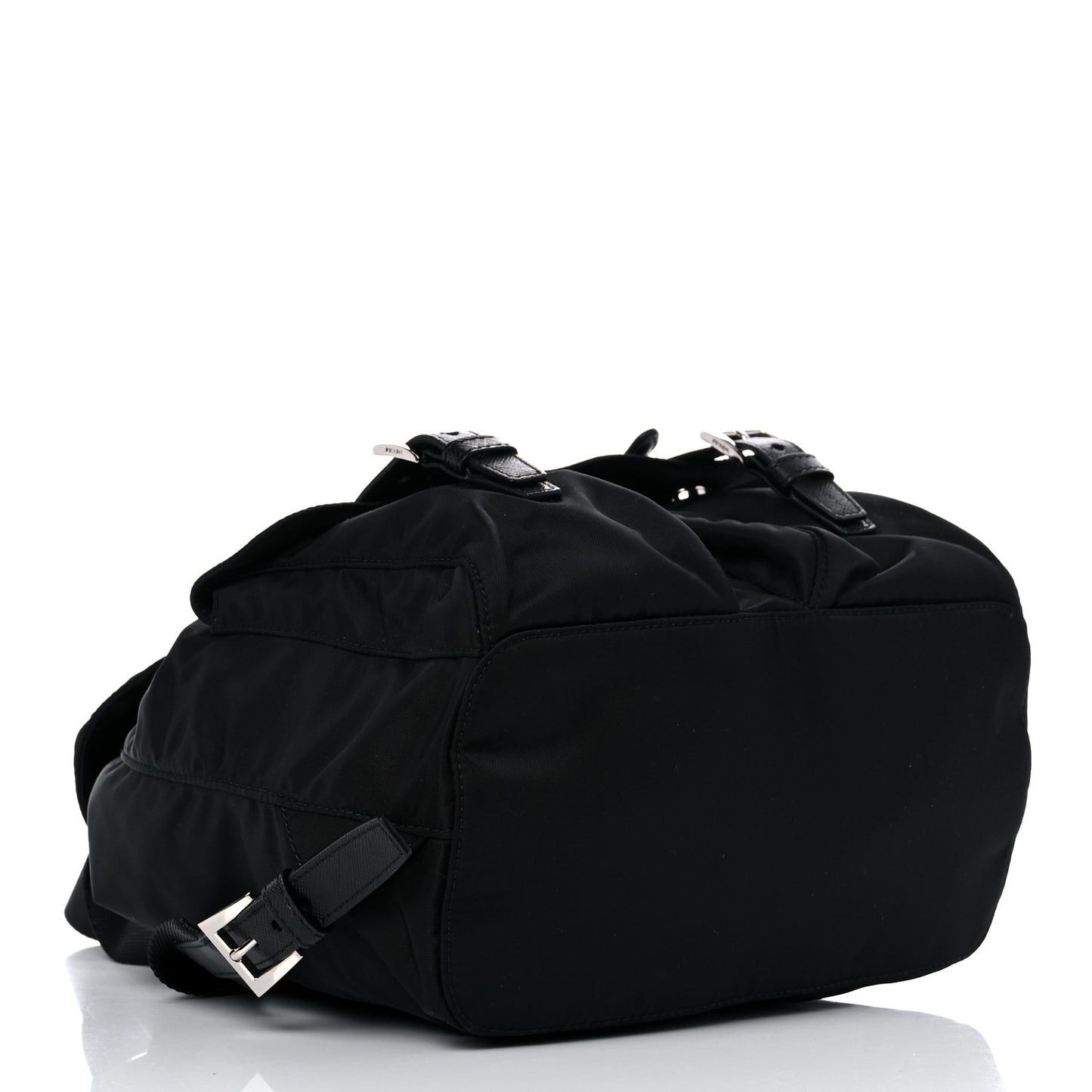 Tessuto Nylon Saffiano Medium Backpack Black
