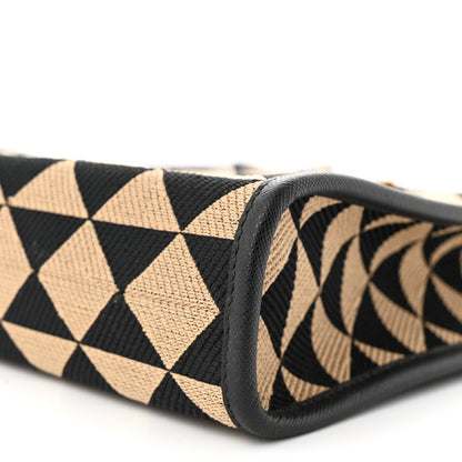 Prada Jacquard Saffiano Triangolo Symbole Embroidered Micro Tote Black Corda 9 of 9