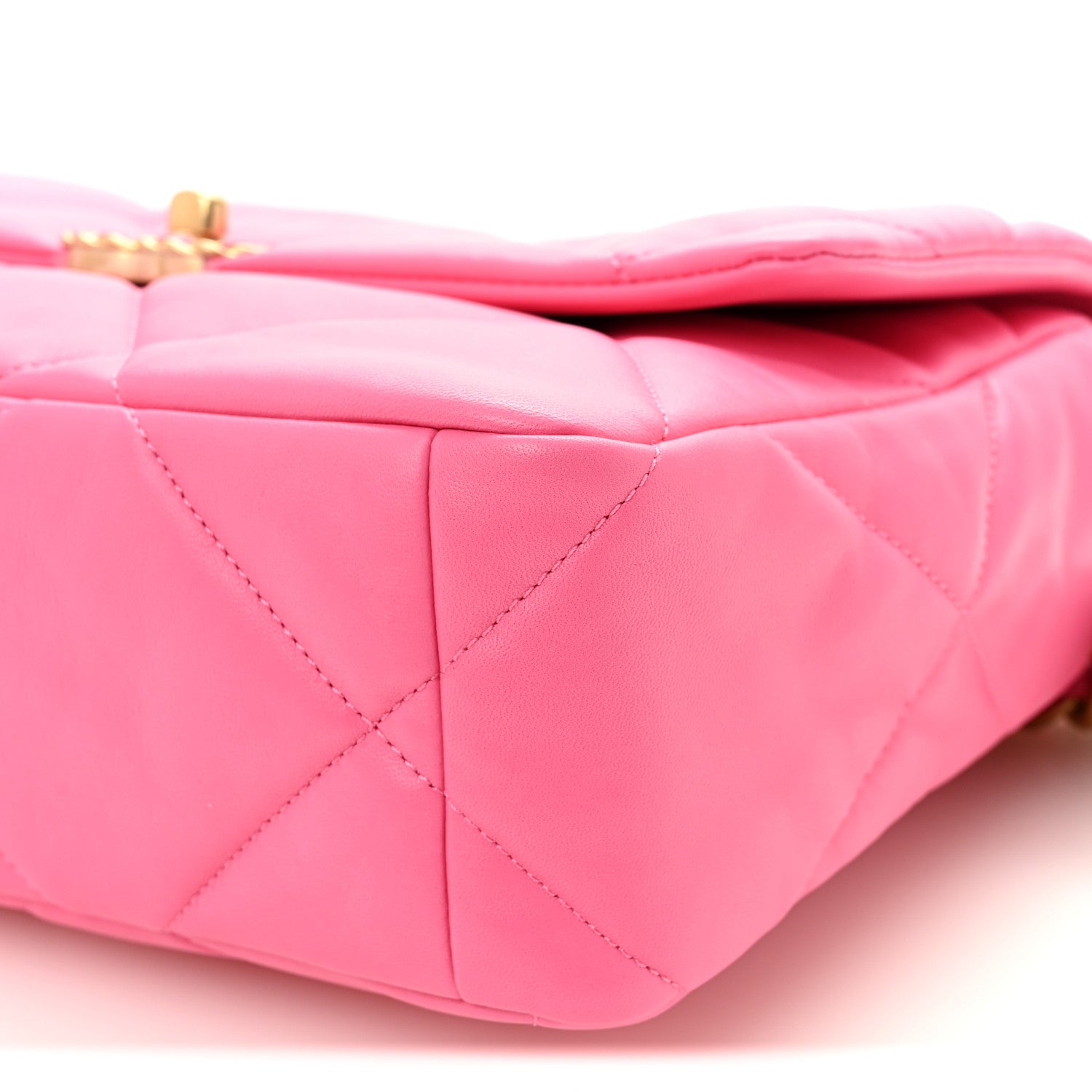 Chanel Goatskin Quilted Large Chanel 19 Flap Neon Pink 1885807