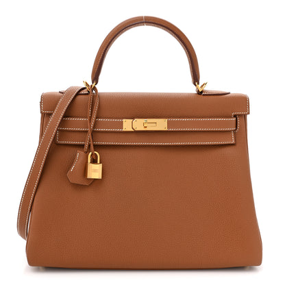 Hermes Togo Kelly Retourne 32 Gold 1 of 13