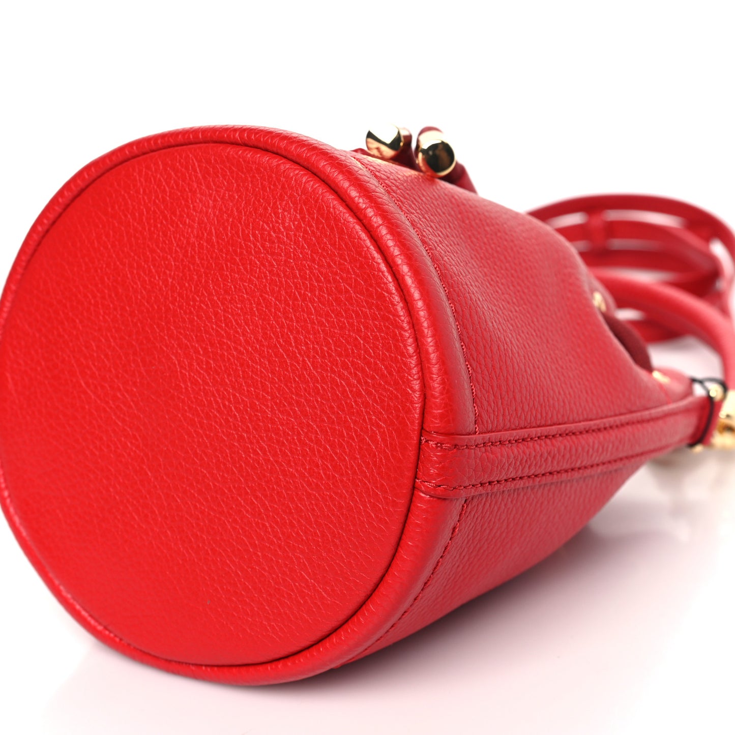 Grained Calfskin The Mini Bucket Bag True Red