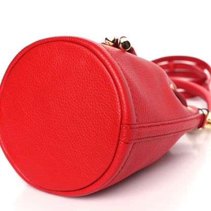 Marc Jacobs Grained Calfskin The Mini Bucket Bag True Red 8 of 8