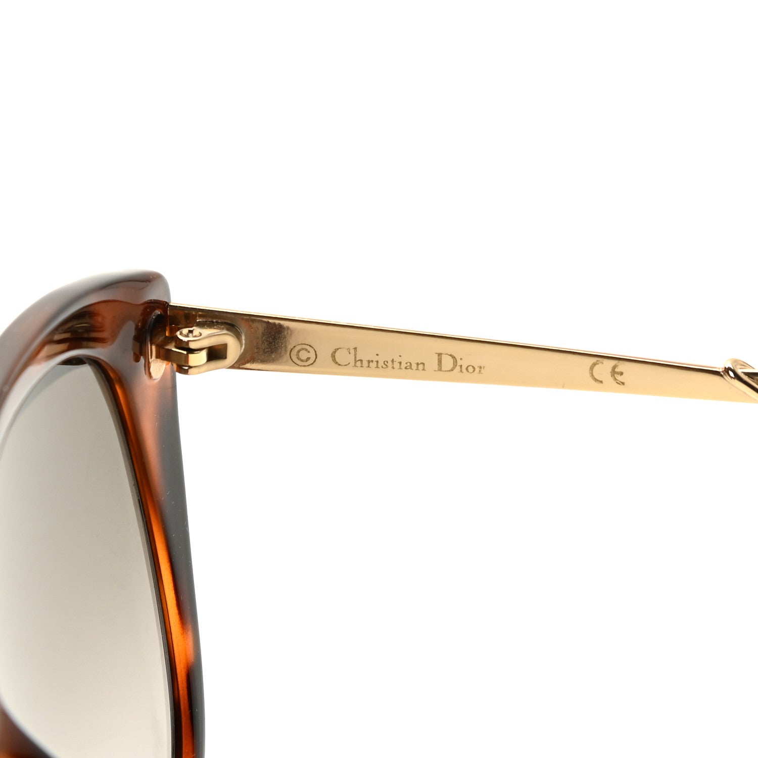 Christian Dior Cat Eye Liner Sunglasses Tortoise 4 of 8