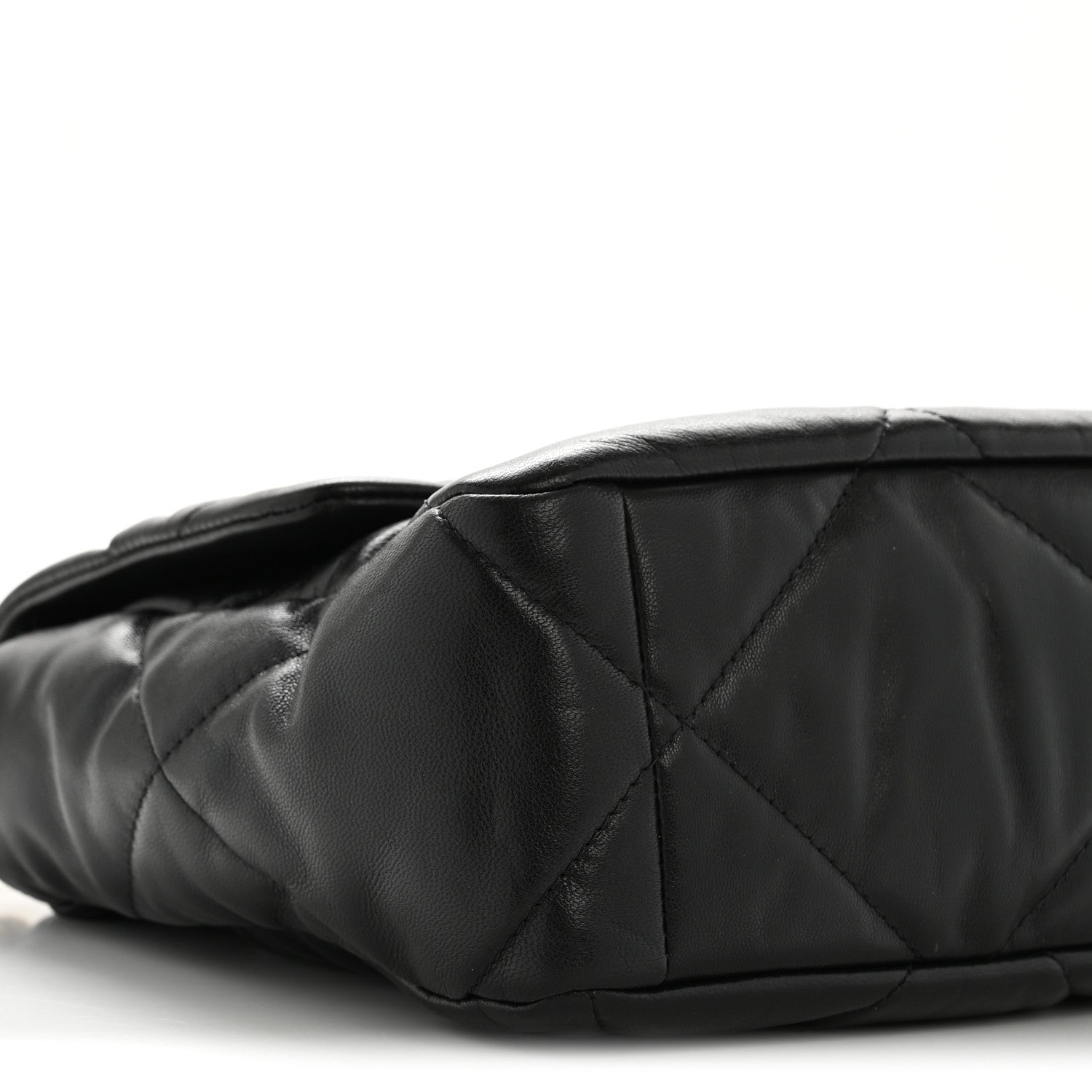 Chanel Shiny Goatskin Quilted Large Chanel 19 Flap Black 9 of 13