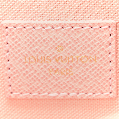 Louis Vuitton Damier Azur Pochette Felicie Chain Wallet Rose Ballerine 7 of 10
