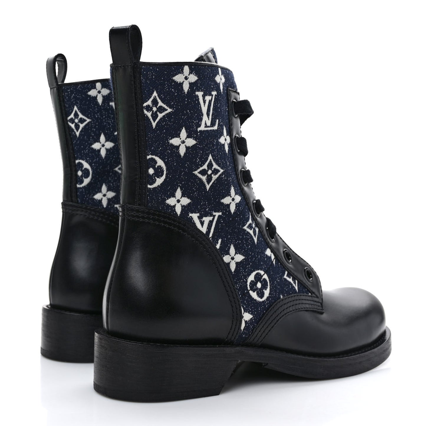 Denim Calfskin Metropolis Flat Ranger Boot 38