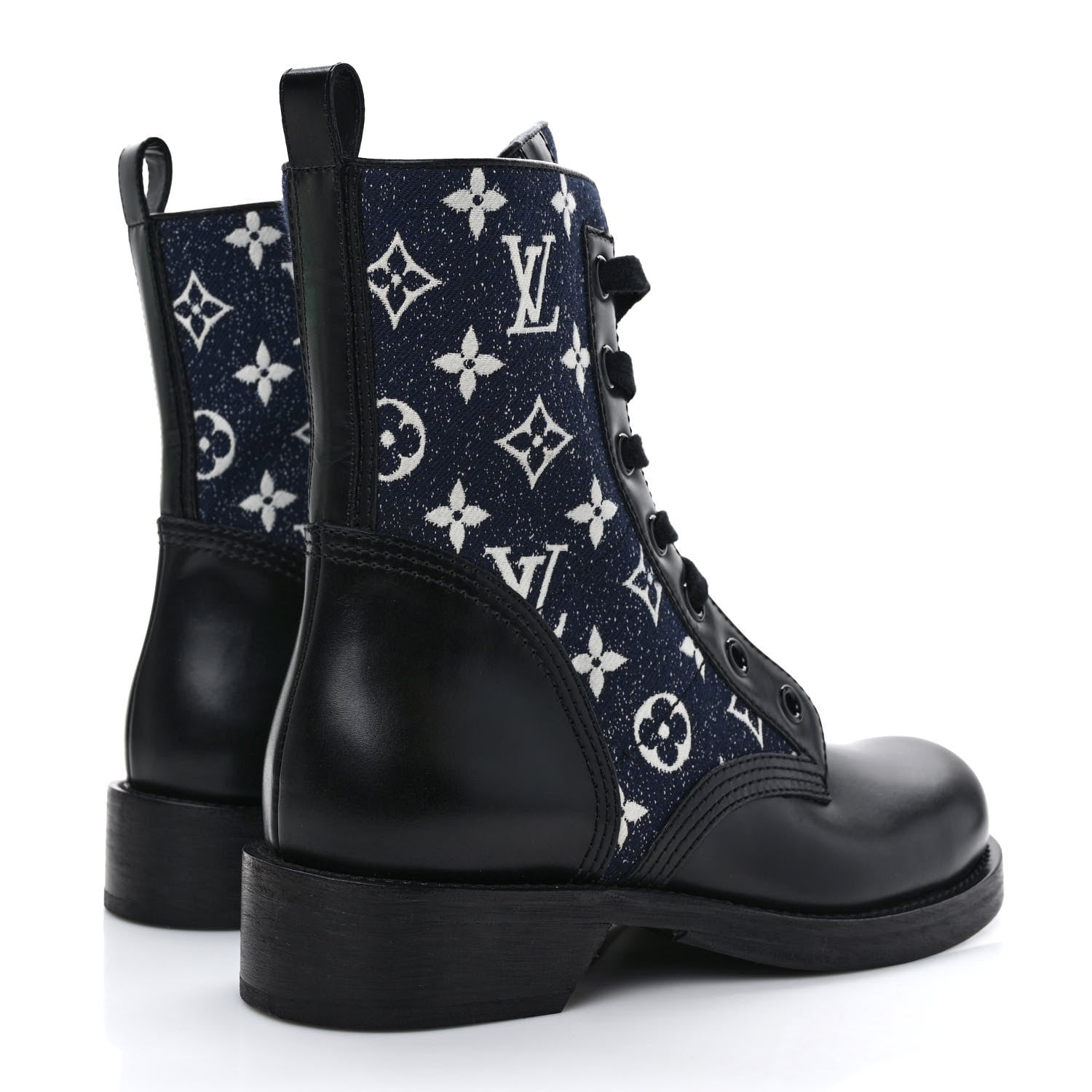 Louis Vuitton Denim Calfskin Metropolis Flat Ranger Boot 38 4 of 7